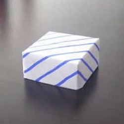有盖正方形盒子的折法 如何折方形纸盒图解