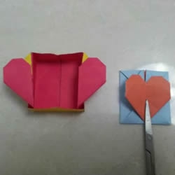 请打开我的心！好玩的爱心盒子折纸图解